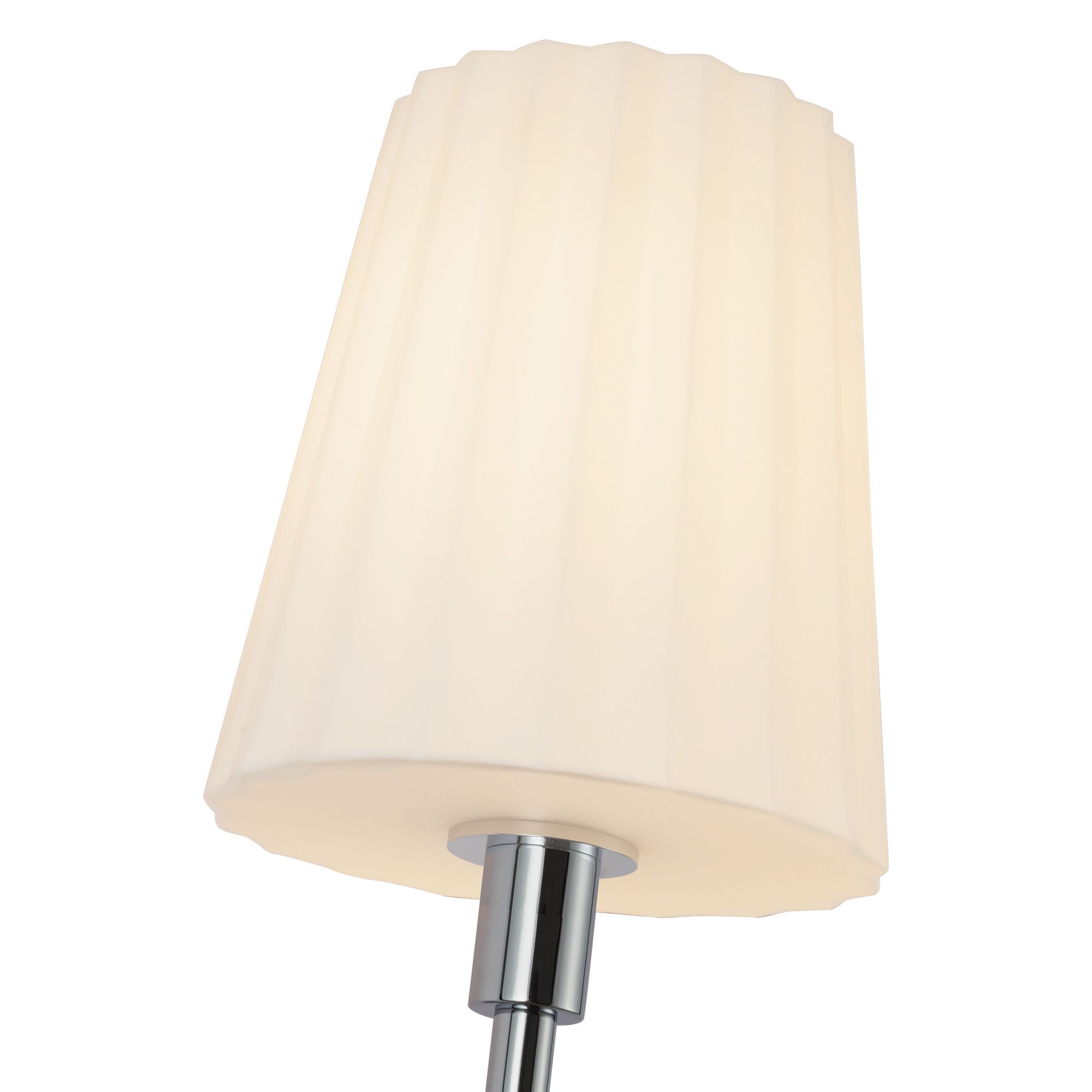 Image 4 Alora Mood Plisse E26 7-in Chrome/Opal Matte Glass Wall Vanity more views