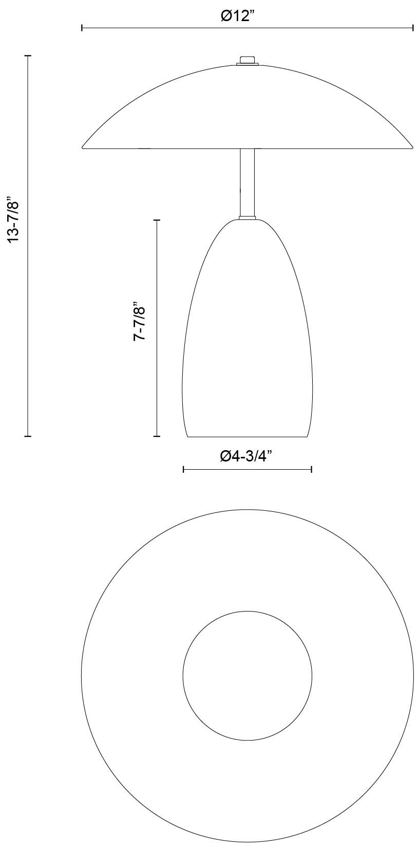 Image 6 Alora Mood Poppy LED 12-in Cerulean LED Table Lamp more views