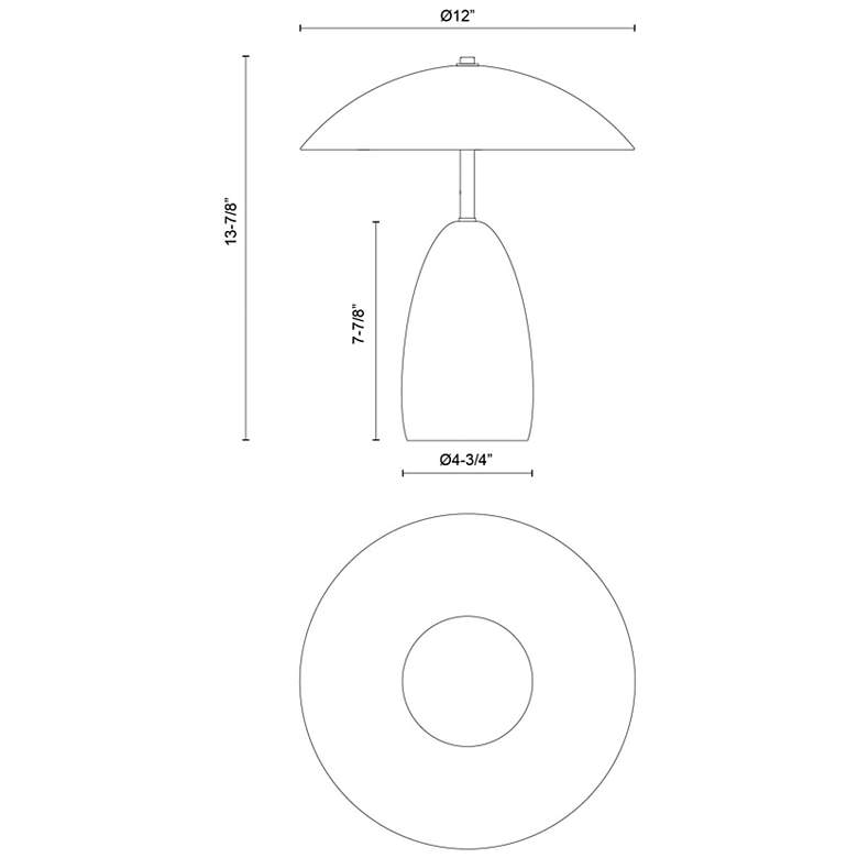 Image 6 Alora Mood Poppy LED 12-in Peach LED Table Lamp more views