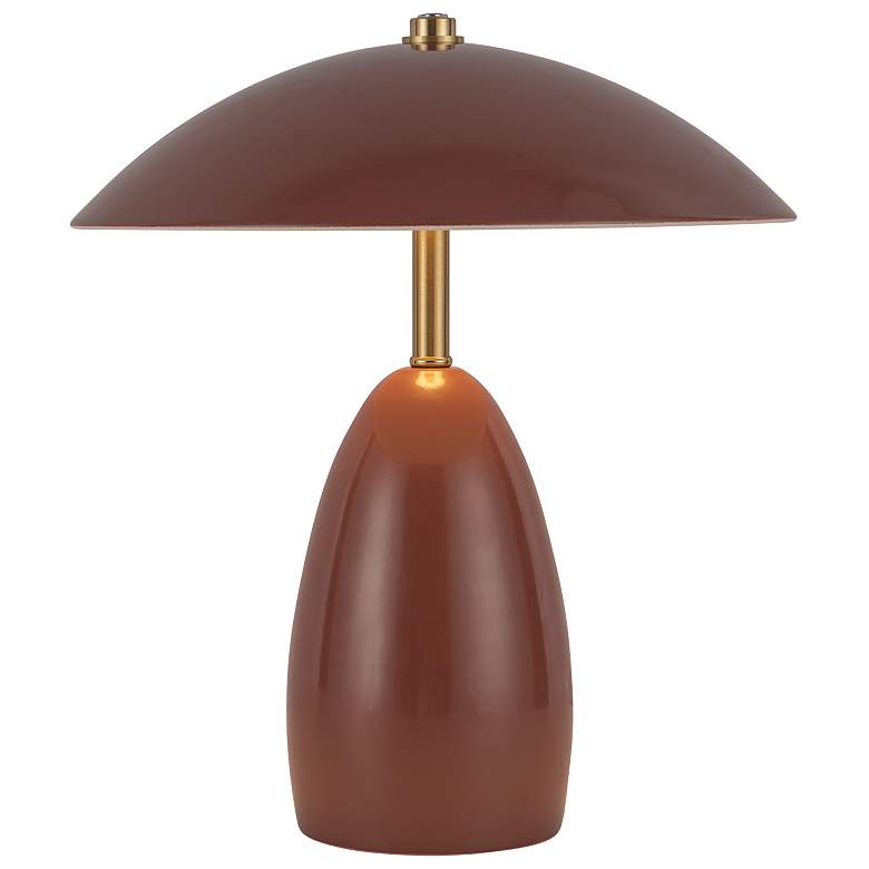 Image 1 Alora Mood Poppy LED 9-in Burgundy LED Table Lamp
