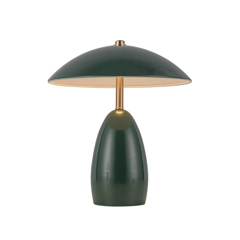 Image 2 Alora Mood Poppy LED 9-in Pine Green LED Table Lamp more views