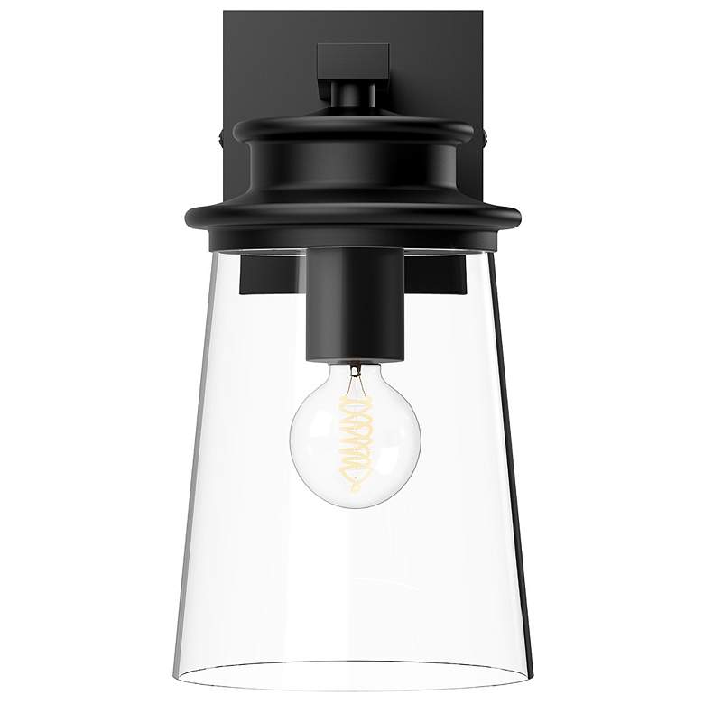 Image 1 Alora Mood Quincy E26 6-in Clear Glass/Matte Black Wall Vanity