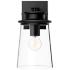 Alora Mood Quincy E26 6-in Clear Glass/Matte Black Wall Vanity