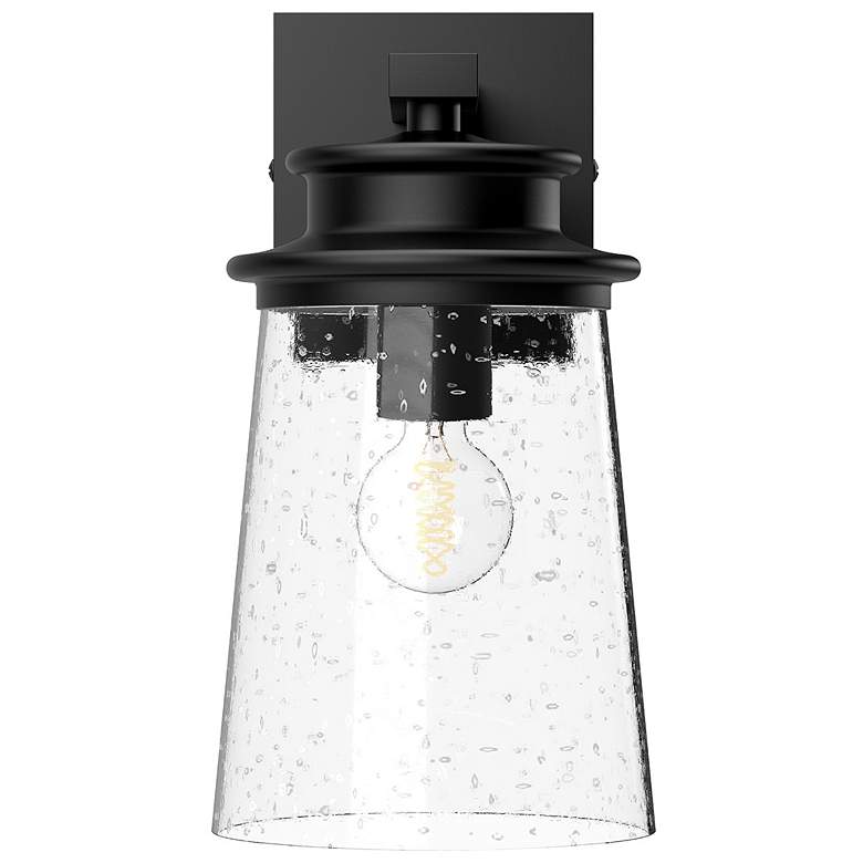 Image 1 Alora Mood Quincy E26 6-in Glass/Textured Black Exterior Wall Sconce