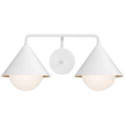 Alora Mood Remy 21" Wide White Opal Glass Vanity Light