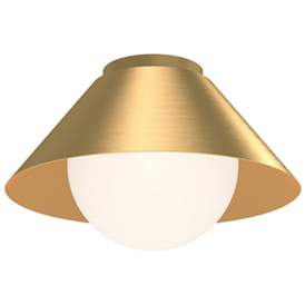 Image1 of Alora Mood Remy E26 14-in Brushed Gold/Opal Glass Flush Mount
