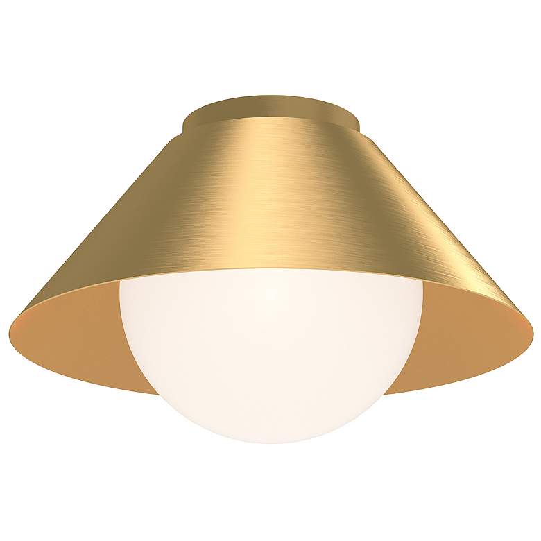 Image 1 Alora Mood Remy E26 14-in Brushed Gold/Opal Glass Flush Mount