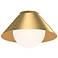 Alora Mood Remy E26 14-in Brushed Gold/Opal Glass Flush Mount