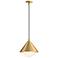Alora Mood Remy E26 14-in Brushed Gold/Opal Glass Pendant