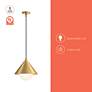 4_Alora Mood Remy E26 14-in Brushed Gold/Opal Glass Pendant more views