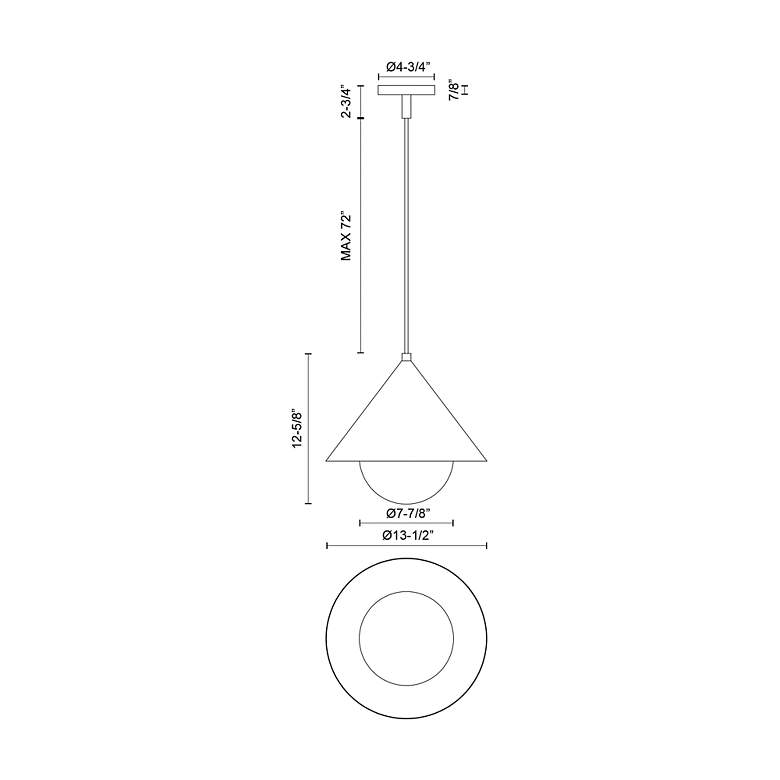 Image 5 Alora Mood Remy E26 14-in Brushed Gold/Opal Glass Pendant more views