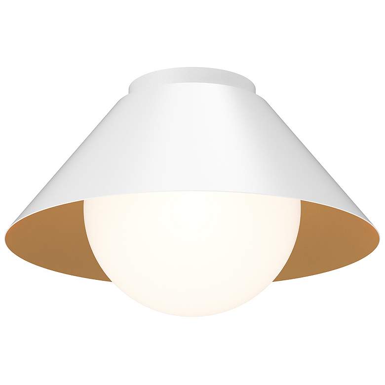 Image 1 Alora Mood Remy E26 14-in White/Opal Glass Flush Mount