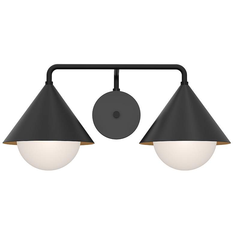 Image 1 Alora Mood Remy E26 21-in Matte Black/Opal Glass Vanity Light