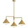 Alora Mood Remy E26 38-in Brushed Gold/Opal Glass Chandelier