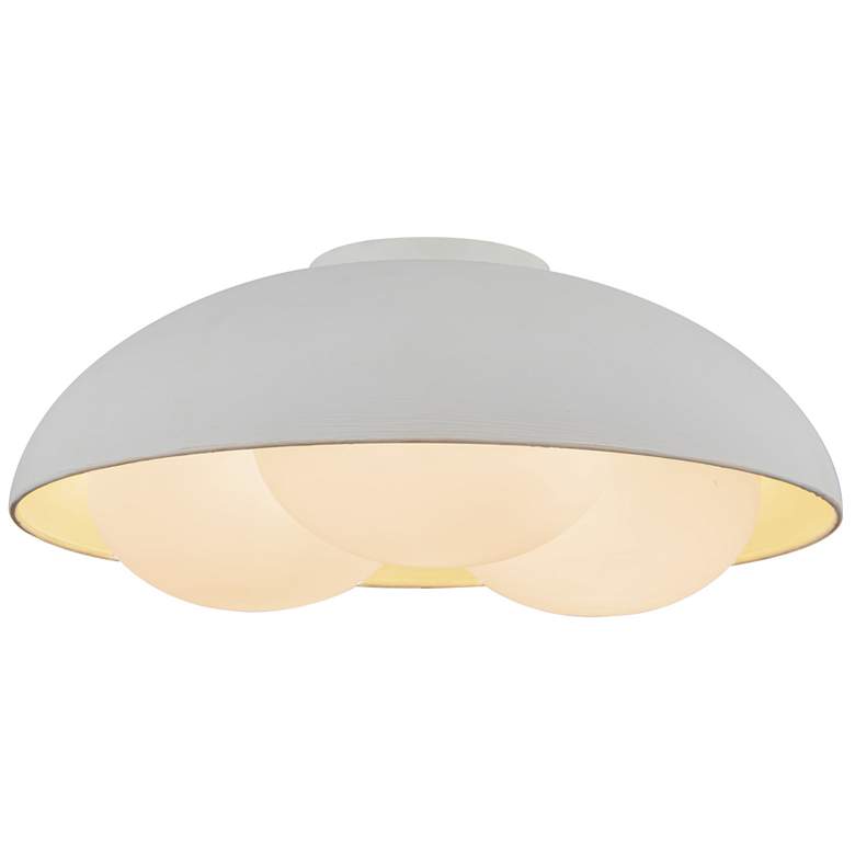Image 1 Alora Mood Robyn E26 16-in Antique White/Opal Glass Flush Mount