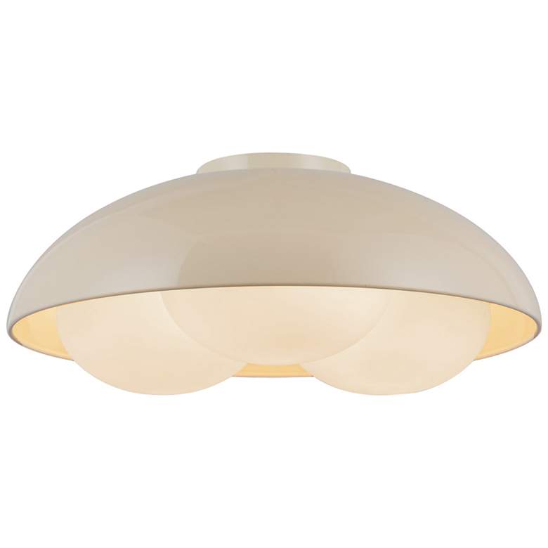 Image 1 Alora Mood Robyn E26 16-in Pearl White/Opal Glass Flush Mount