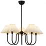 1_Alora Mood Rosemary E12 31-in Matte Black/Folded White Socket Chandelier