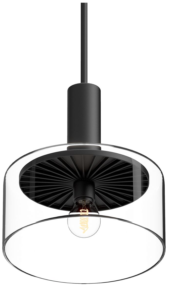 Image 2 Alora Mood Royale E26 10-in Clear Glass/Matte Black Pendant more views