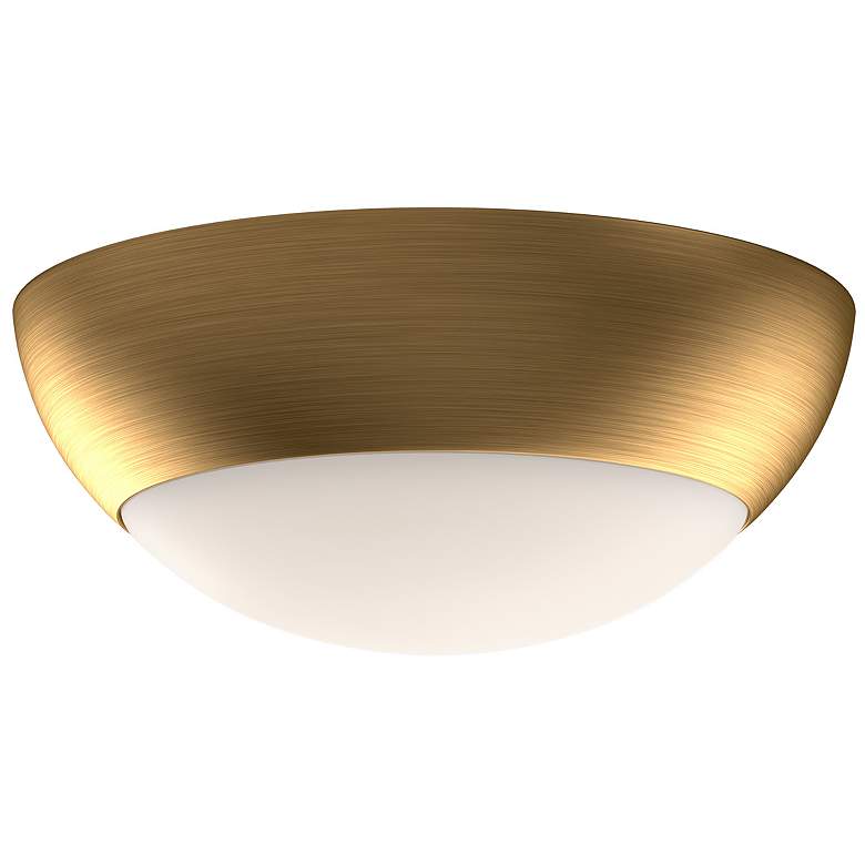 Image 1 Alora Mood Rubio E26 11-in Aged Gold/Opal Matte Glass Flush Mount