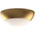 Alora Mood Rubio E26 11-in Aged Gold/Opal Matte Glass Flush Mount