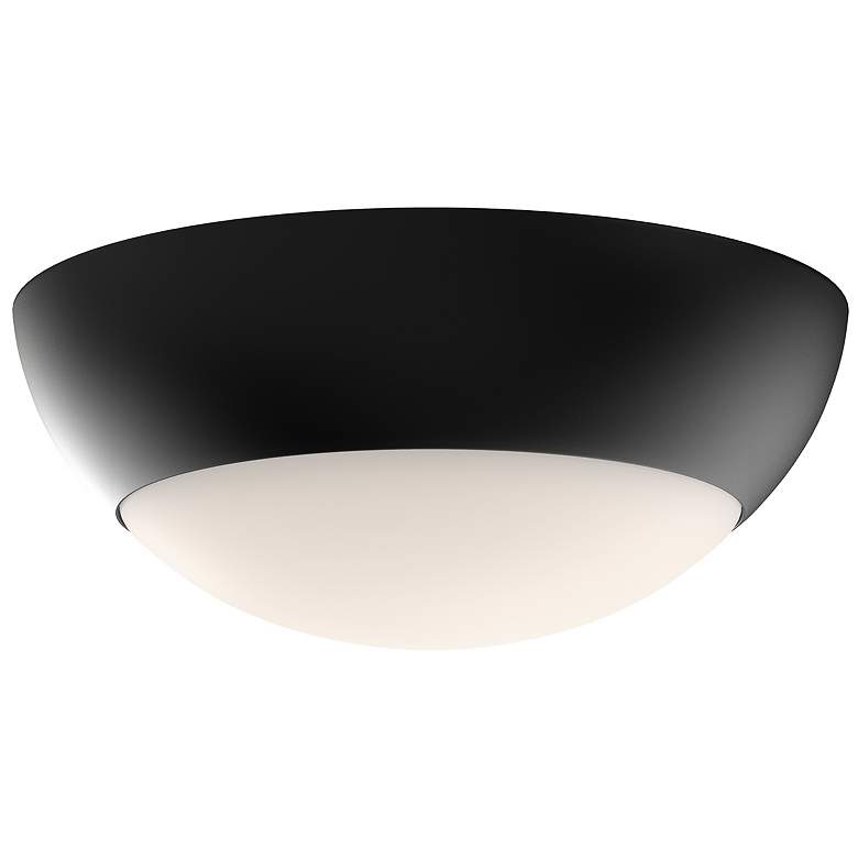 Image 1 Alora Mood Rubio E26 11-in Matte Black/Opal Matte Glass Flush Mount