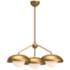 Alora Mood Rubio E26 28-in Aged Gold/Opal Matte Glass 3 Lights Chandeliers
