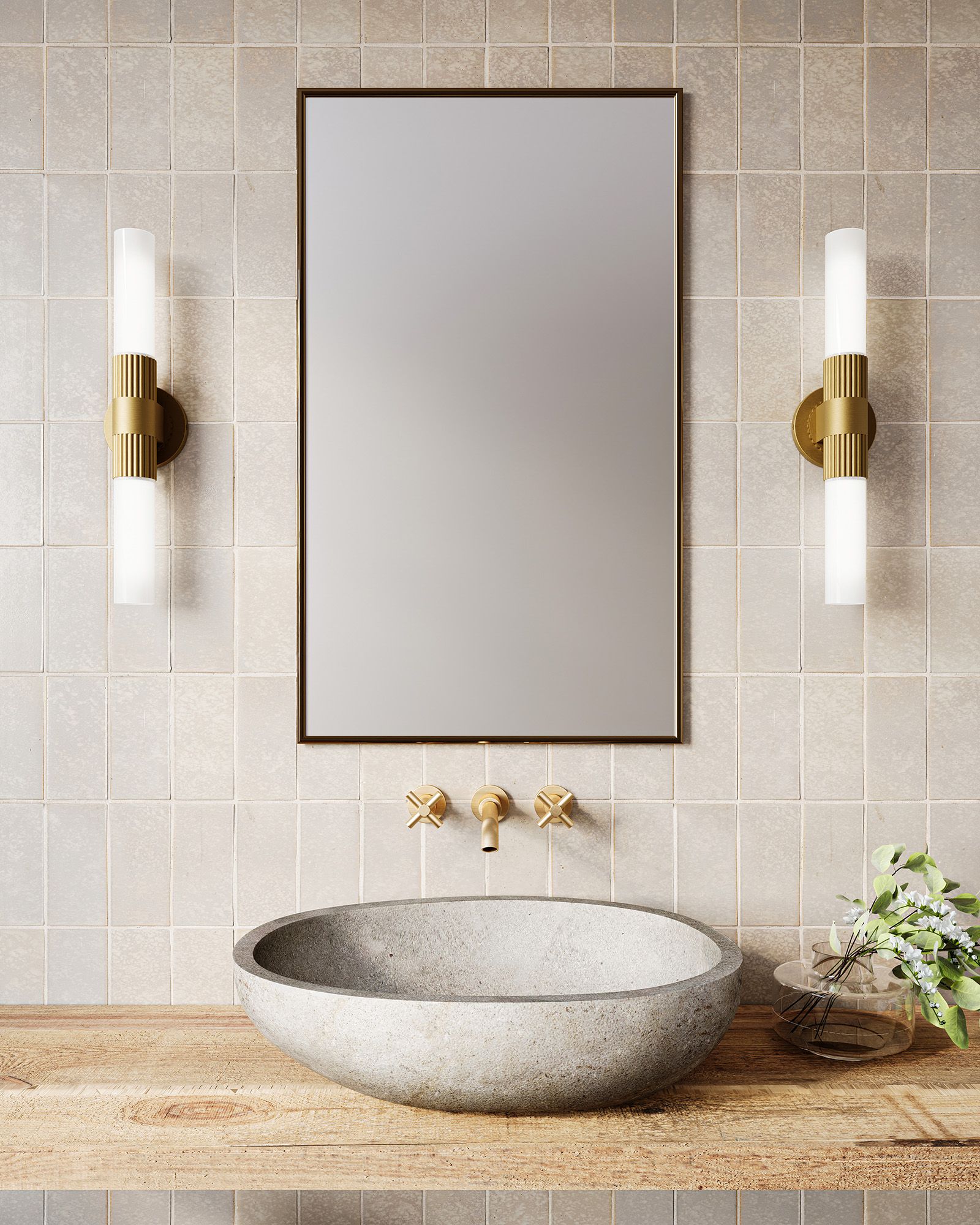 Image 3 Alora Mood Rue E26 22-in Brushed Gold Vanity Light more views