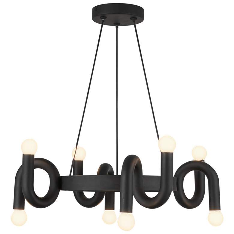 Image 1 Alora Mood Sadie E12 23-in Matte Black Socket Chandelier