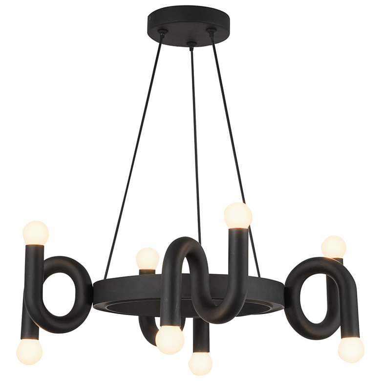 Image 3 Alora Mood Sadie E12 23-in Matte Black Socket Chandelier more views