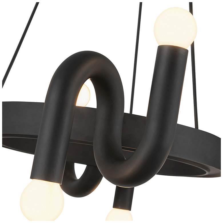 Image 4 Alora Mood Sadie E12 23-in Matte Black Socket Chandelier more views