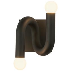Alora Mood Sadie E12 6-in Matte Black Wall Vanity