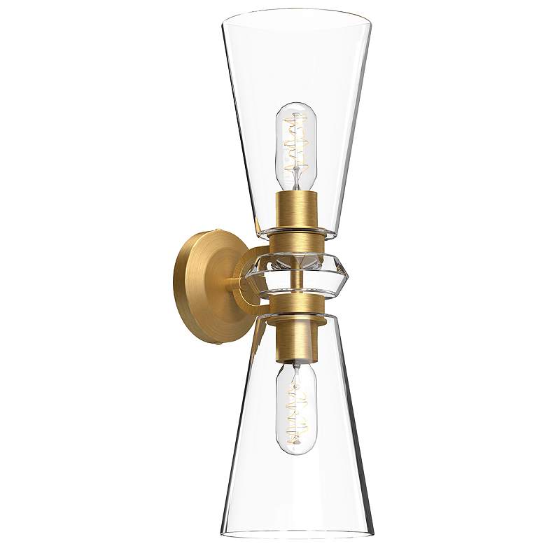 Image 1 Alora Mood Salem E26 6-in Brushed Gold/Clear Glass Wall Vanity