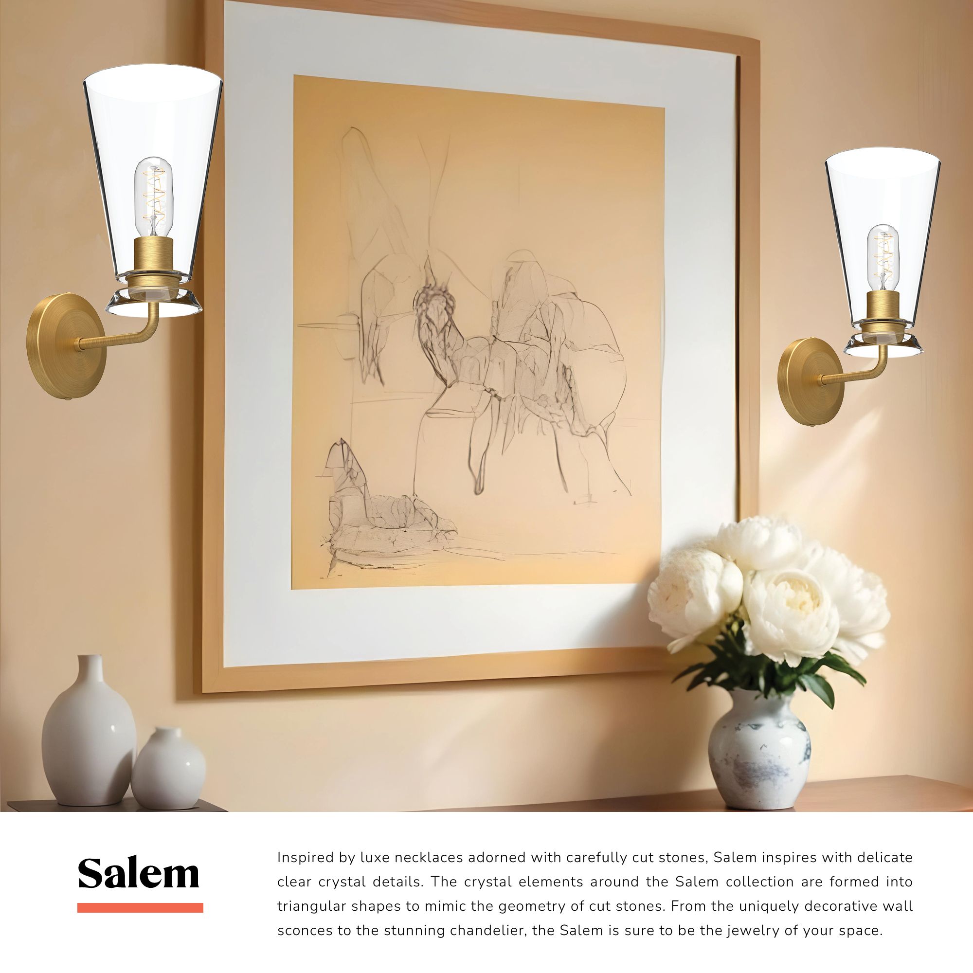 Image 2 Alora Mood Salem E26 6-in Clear Glass/Matte Black Wall Vanity more views