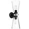 Alora Mood Salem E26 6-in Clear Glass/Matte Black Wall Vanity