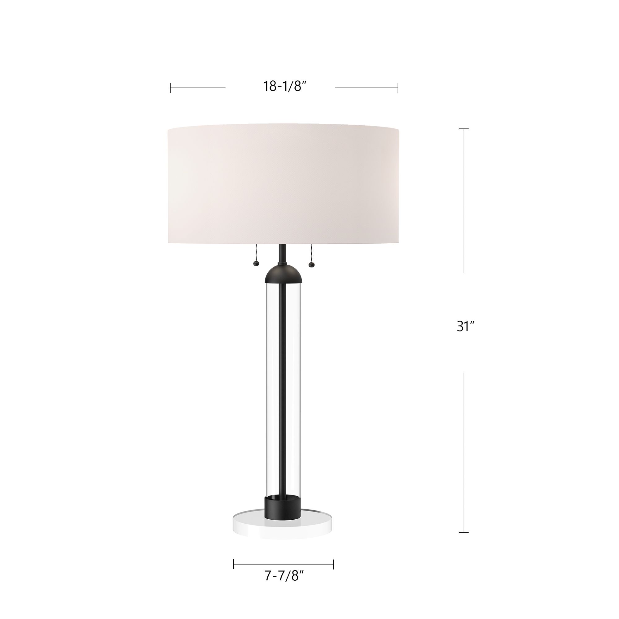 Alora Mood Sasha E26 18-in Brushed Gold/White Linen Table Lamp