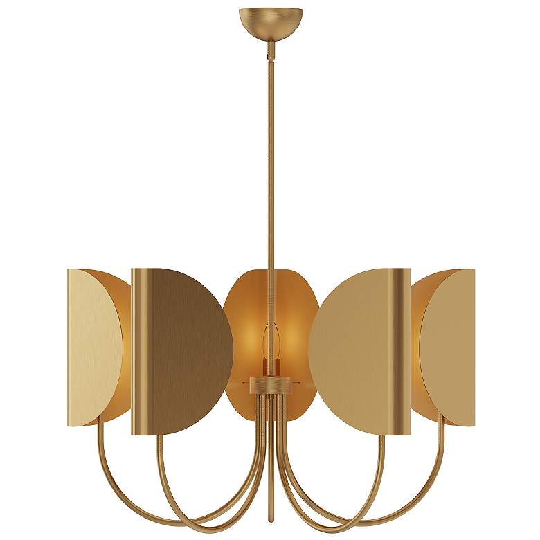 Image 1 Alora Mood Seno E12 32-in Aged Gold Chandelier