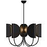 Alora Mood Seno E12 32-in Matte Black Chandelier
