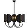 Alora Mood Seno E12 32-in Matte Black Chandelier