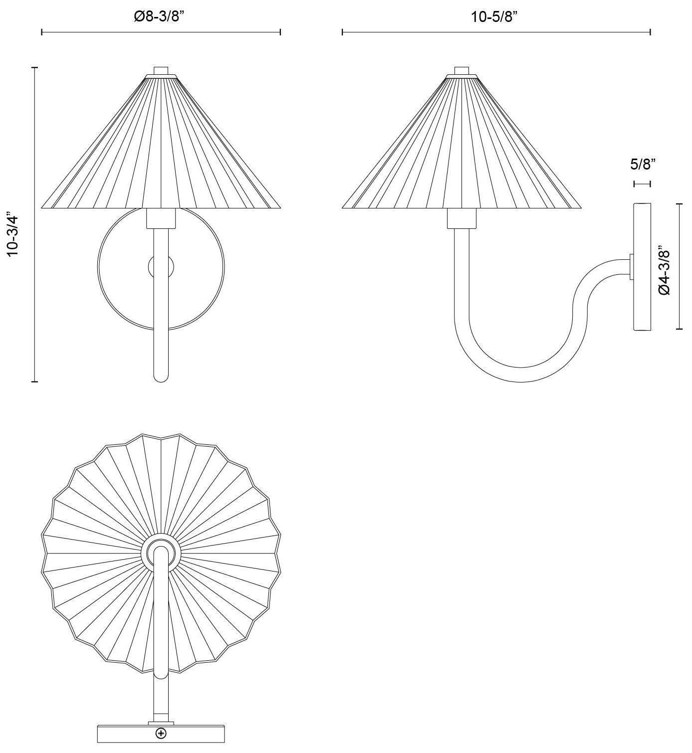 Image 6 Alora Mood Serena E12 8-in Matte Black/Opal Glass Wall Vanity more views