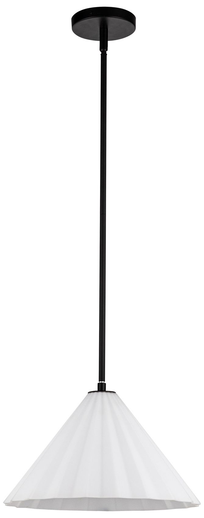 Image 2 Alora Mood Serena E26 14-in Matte Black/Opal Glass Pendant more views