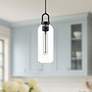 1_Alora Mood Soji E26 5-in Clear Glass/Matte Black Pendant