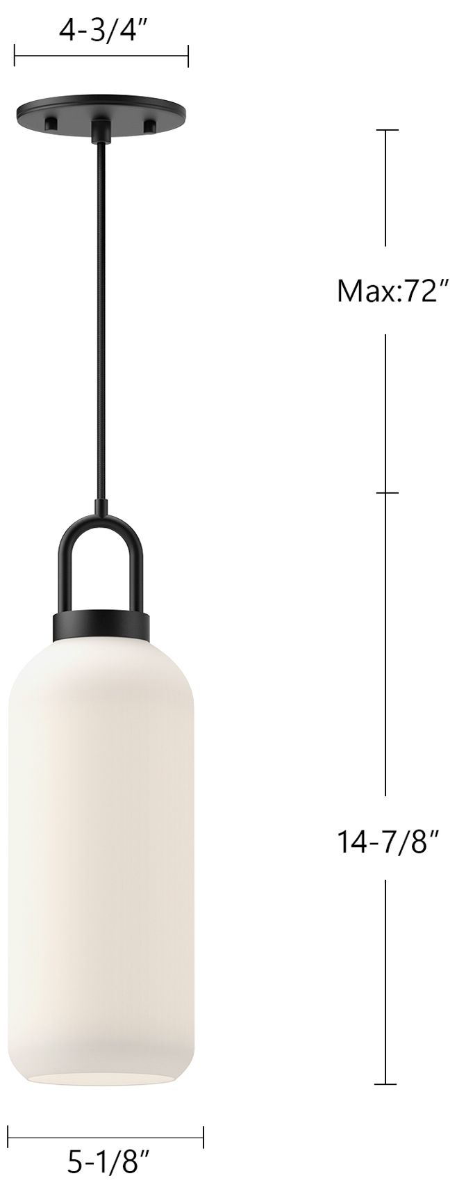 Image 5 Alora Mood Soji E26 5-in Clear Glass/Matte Black Pendant more views