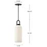 5_Alora Mood Soji E26 5-in Clear Glass/Matte Black Pendant more views