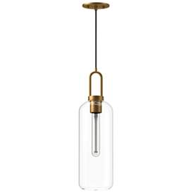 Image1 of Alora Mood Soji E26 6-in Aged Gold/Clear Glass Pendant
