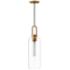Alora Mood Soji E26 6-in Aged Gold/Clear Glass Pendant
