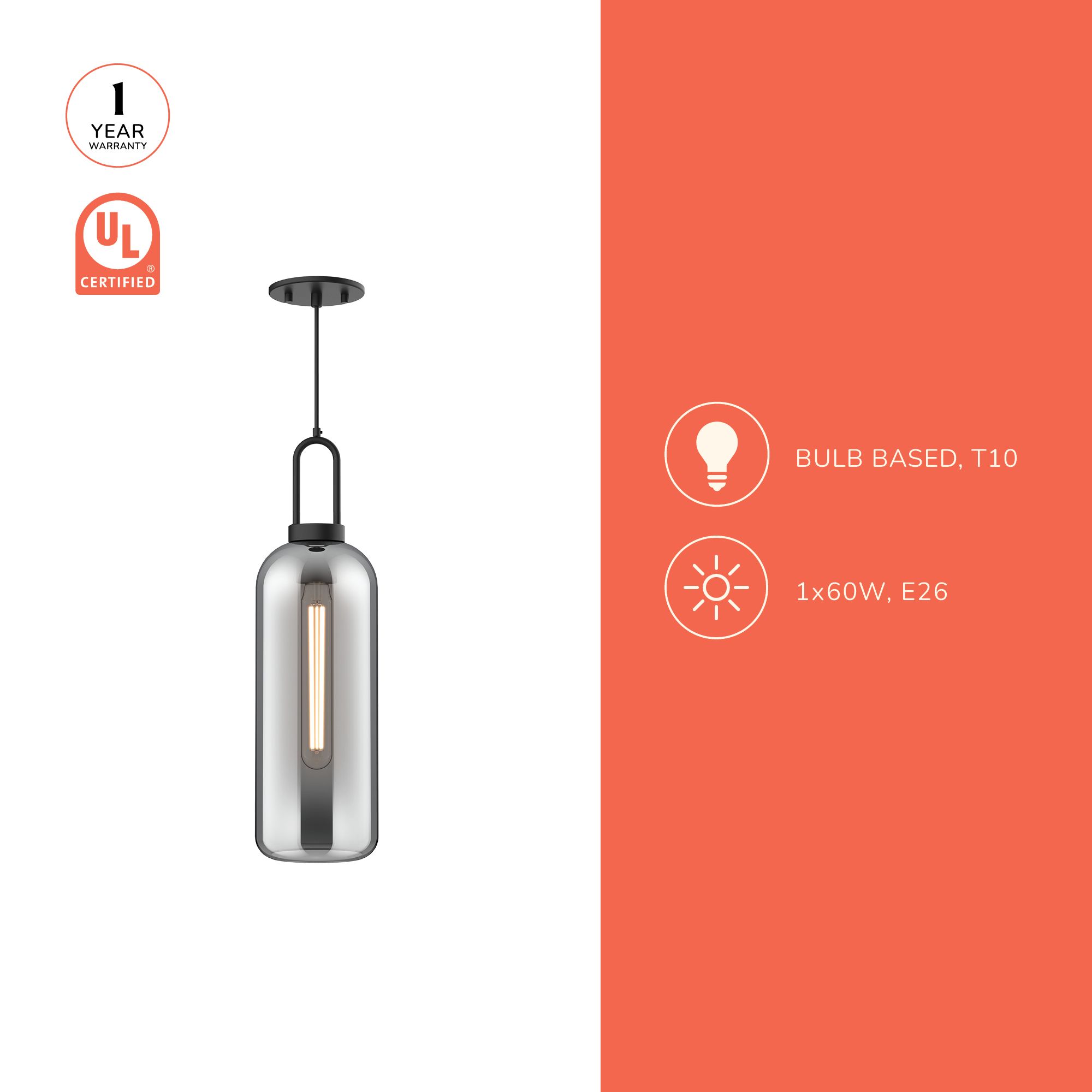 Image 4 Alora Mood Soji E26 6-in Brushed Nickel/Clear Glass Pendant more views