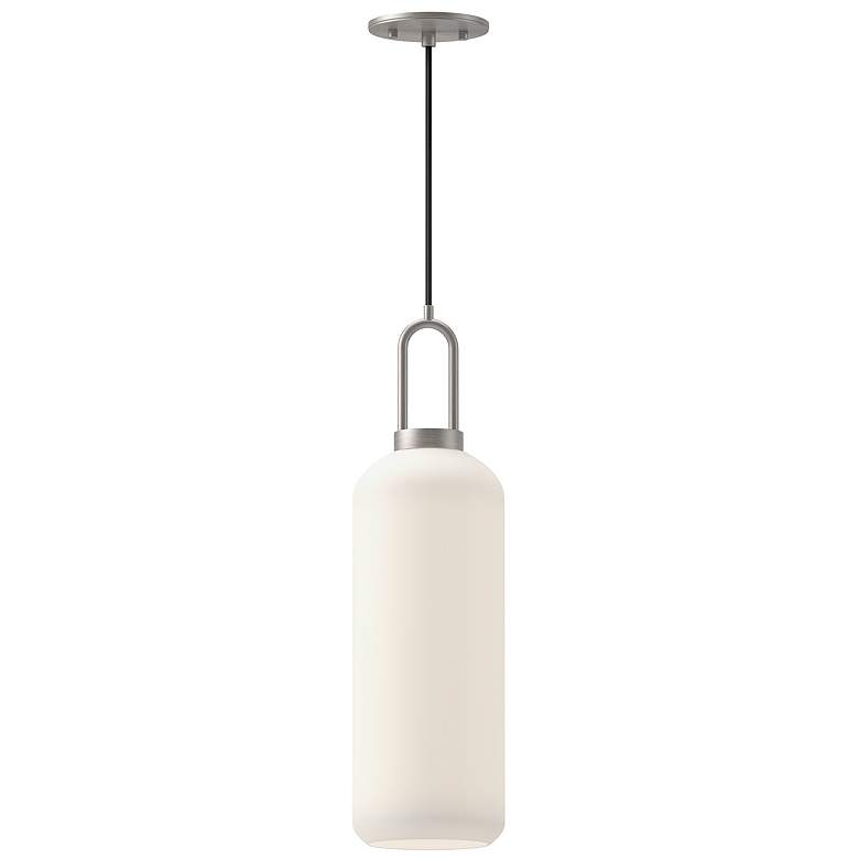 Image 1 Alora Mood Soji E26 6-in Brushed Nickel/Opal Matte Glass Pendant