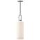 Alora Mood Soji E26 6-in Brushed Nickel/Opal Matte Glass Pendant