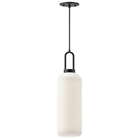 Image1 of Alora Mood Soji E26 6-in Matte Black/Opal Matte Glass Pendant