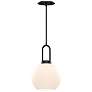 2_Alora Mood Soji E26 8-in Matte Black/Opal Matte Glass Pendant